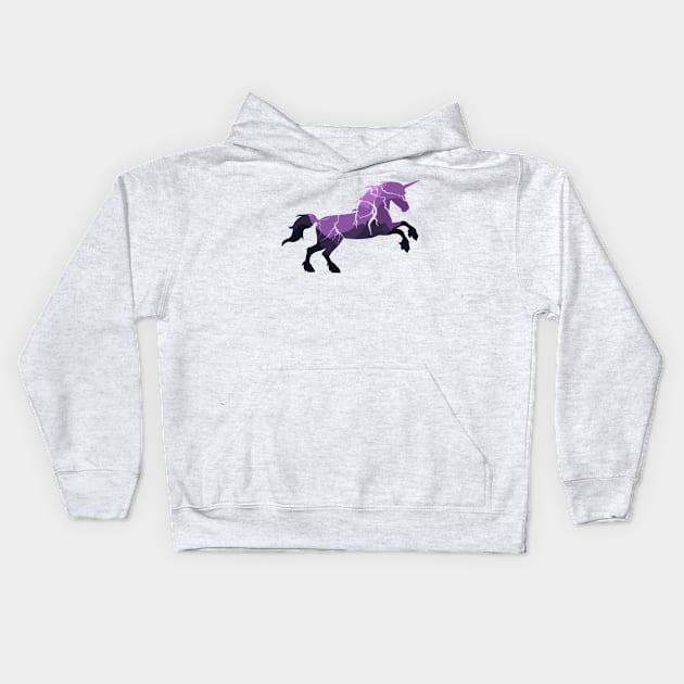 Unicorns can be metal too Kids Hoodie by yegbailey